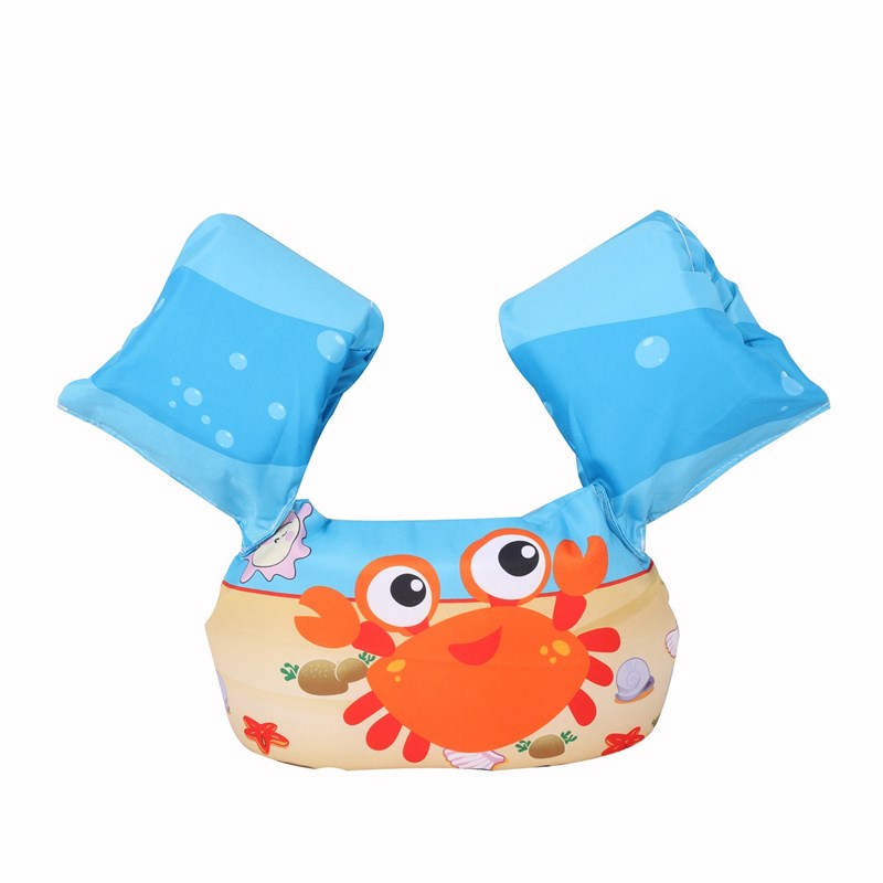 Toddler Kids Crab Swim Vest with Arm Wings Floats Life Jacket For Swim Pool