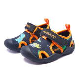 Kids Boy Cotton Dinosaur Beach Sandals Flat Shoes