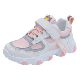 Kid White Daisy Breathable Air Permeable Leather Sports Sneakers Shoes