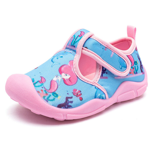 Kids Girl Cotton Unicorn Mermaid Beach Sandals Flat Shoes
