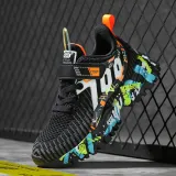 Kids Boy Mesh Breathable Prints Sport Sneakers Shoes
