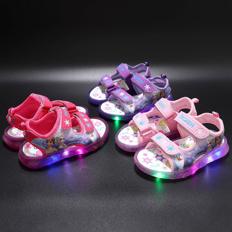 Kid Girl LED Light Princess Sandals Shoes