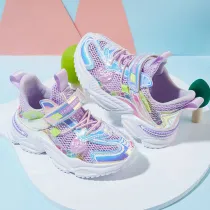 Kids Girl Net Breathable Lace Up Hollow Out Sneakers Shoes For Summer