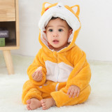 Baby Yellow Corgi Cute Dog Onesie Kigurumi Pajamas Animal Costumes for Unisex Babys