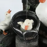 Resin Sculpture Ducks Squirrel Bathing Garden Statue Decoration Animal Garden Water Feature