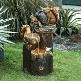 Resin Sculpture Ducks Squirrel Bathing Garden Statue Decoration Animal Garden Water Feature