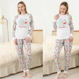 Colorful Christmas Deer Printing ​​Christmas Family Matching Sleepwear Pajamas Sets