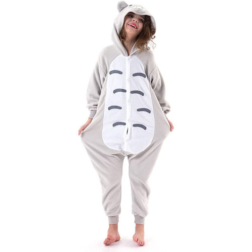Unisex Adult Pajamas Grey Totoro Animal Cosplay Costume Pajamas
