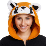 Unisex Adult Pajamas Black Raccoon Animal Cosplay Costume Pajamas