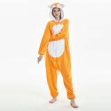 Unisex Adult Pajamas Brown Fox Animal Cosplay Costume Pajamas
