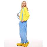 Unisex Adult Pajamas Yellow Minions Animal Cosplay Costume Pajamas