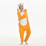 Unisex Adult Pajamas Brown Fox Animal Cosplay Costume Pajamas