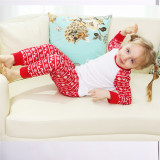 Red Christmas Deer Horn Printing ​Christmas Family Matching Sleepwear Pajamas Sets