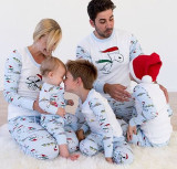 Christmas Family Matching Sleepwear Pajamas Sets Blue Cute Dog Top and Pants