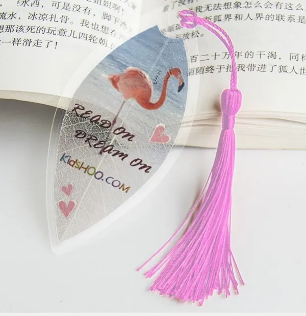 Kidshoo Exclusive Design Transparent Leaf Pressed Bookmark For Readers