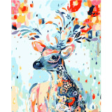 DIY Paint By Numbers Colorful Flowers Deer Oil Painting Zero Basis HandPainted Home Decor Canvas Drawing