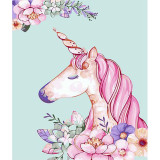 DIY Paint By Numbers Pink Unicorn Oil Painting Zero Basis HandPainted Home Decor Canvas Drawing