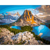 DIY Paint By Numbers Colorful Mountain View Oil Painting Zero Basis HandPainted Home Decor Canvas Drawing