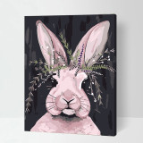 DIY Paint By Numbers Cute Rabbit Oil Painting Zero Basis HandPainted Home Decor Canvas Drawing