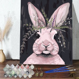 DIY Paint By Numbers Cute Rabbit Oil Painting Zero Basis HandPainted Home Decor Canvas Drawing