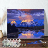DIY Paint By Numbers Colorful Mountain View Oil Painting Zero Basis HandPainted Home Decor Canvas Drawing