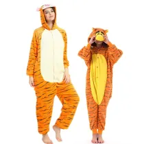 Family Kigurumi Pajamas Tigger Animal Onesie Cosplay Costume Pajamas For Kids and Adults