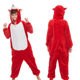 Family Kigurumi Pajamas Red Husky Dog Onesie Cosplay Costume Pajamas For Kids and Adults