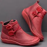 Flat Ankle Boots Women Vintage Comfy Martin Booties Plus Size Ladies Short Suede Boots