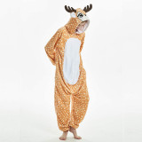 Family Kigurumi Pajamas Orange Sika Deer Animal Onesie Cosplay Costume Pajamas For Kids and Adults
