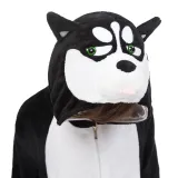 Family Kigurumi Pajamas Black Husky Dog Animal Onesie Cosplay Costume Pajamas For Kids and Adults