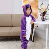 Family Kigurumi Pajamas Purple Unicorn Animal Onesie Cosplay Costume Pajamas For Kids and Adults