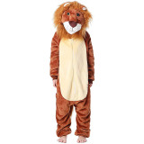 Family Kigurumi Pajamas 3D New Brown Lion Onesie Cosplay Costume Pajamas For Kids and Adults