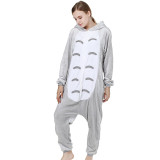 Family Kigurumi Pajamas Grey Totoro Animal Onesie Cosplay Costume Pajamas For Kids and Adults