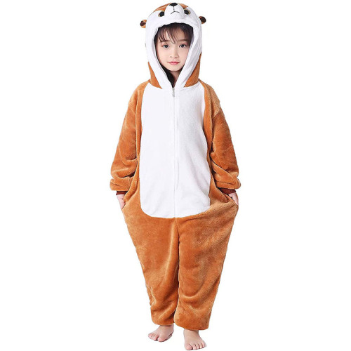 Family Kigurumi Pajamas Brown Mongoose Animal Onesie Cosplay Costume Pajamas For Kids and Adults