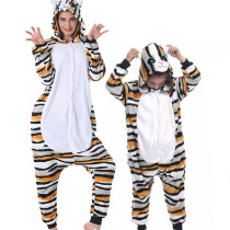 Family Kigurumi Pajamas Oragne and Grey 3 Colors Cat Animal Onesie Cosplay Costume Pajamas For Kids and Adults