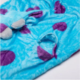 Family Kigurumi Pajamas Blue Dots Cow Animal Onesie Cosplay Costume Pajamas For Kids and Adults