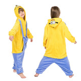 Family Kigurumi Pajamas Yellow Cartoon Minions Onesie Cosplay Costume Pajamas For Kids and Adults