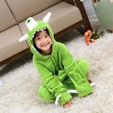 Family Kigurumi Pajamas Green One Eyed Monster Onesie Cosplay Costume Pajamas For Kids and Adults