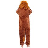 Family Kigurumi Pajamas 3D New Brown Lion Onesie Cosplay Costume Pajamas For Kids and Adults
