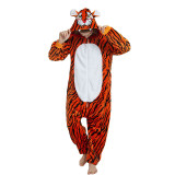 Family Kigurumi Pajamas Brown Tiger Animal Onesie Cosplay Costume Pajamas For Kids and Adults