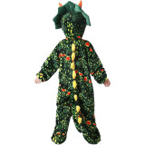 Family Kigurumi Pajamas Green Triceratops Animal Onesie Cosplay Costume Pajamas For Kids and Adults