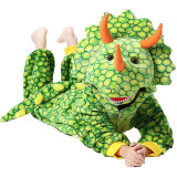 Family Kigurumi Pajamas Light Green Triceratops Animal Onesie Cosplay Costume Pajamas For Kids and Adults