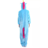 Family Kigurumi Pajamas Blue Unicorn Animal Onesie Cosplay Costume Pajamas For Kids and Adults