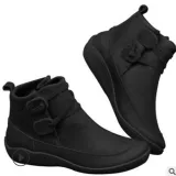Flat Ankle Boots Women Vintage Comfy Martin Booties Plus Size Ladies Short Suede Boots