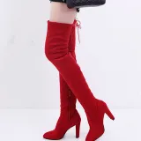 Classic Over The Knee High Suede Women Boots Winter Thigh High Pointy Boots