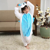 Family Kigurumi Pajamas Blue and White Unicorn Onesie Cosplay Costume Pajamas For Kids and Adults