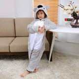 Family Kigurumi Pajamas Grey Koala Animal Onesie Cosplay Costume Pajamas For Kids and Adults