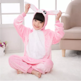 Family Kigurumi Pajamas Pink Rabbit Animal Onesie Cosplay Costume Pajamas For Kids and Adults