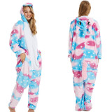 Family Kigurumi Pajamas Pink Stars Unicorn Animal Onesie Cosplay Costume Pajamas For Kids and Adults
