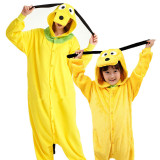 Family Kigurumi Pajamas Yellow Goofy Dog Animal Onesie Cosplay Costume Pajamas For Kids and Adults